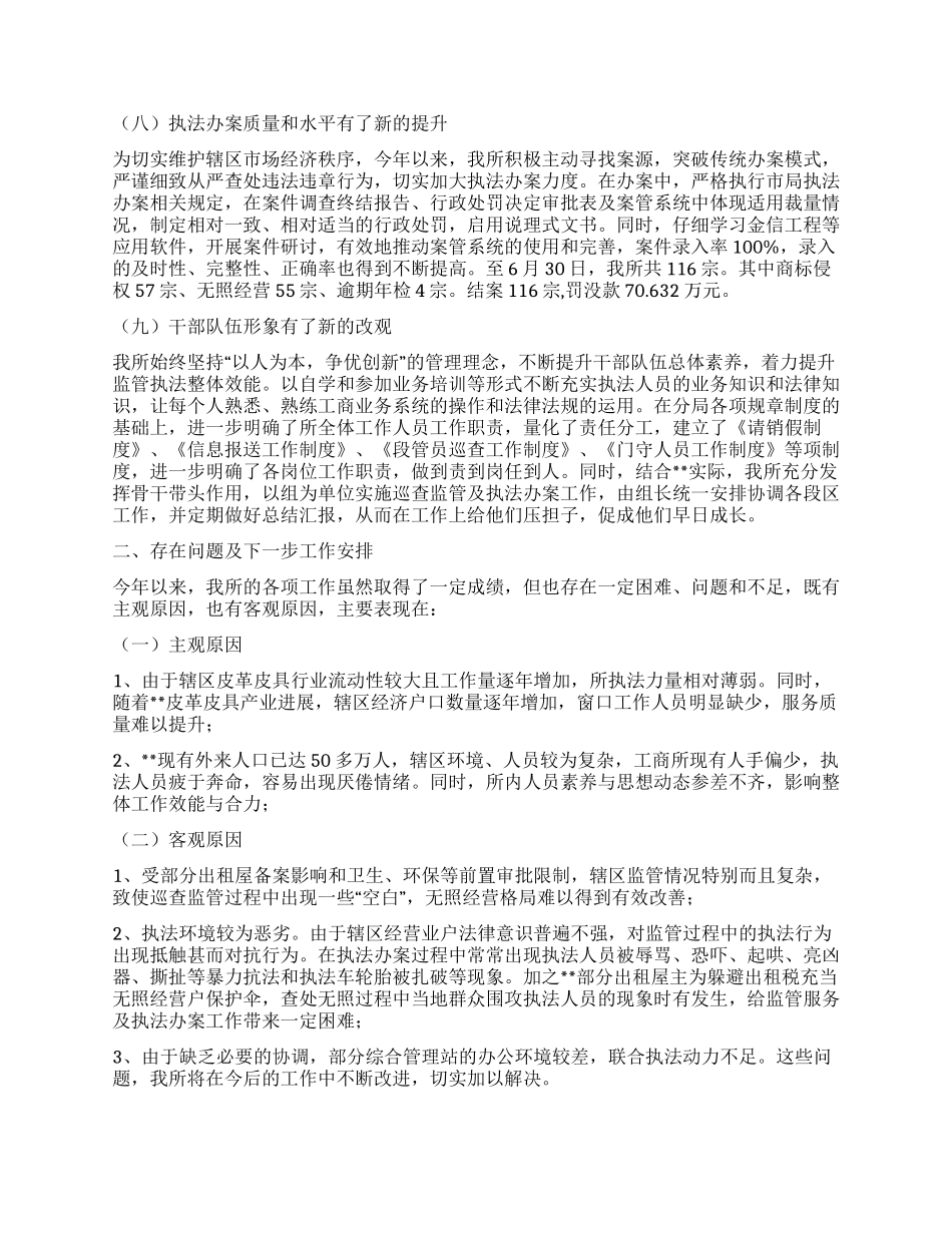 2024年工商所上半年工作总结暨下半年工作计划_第3页