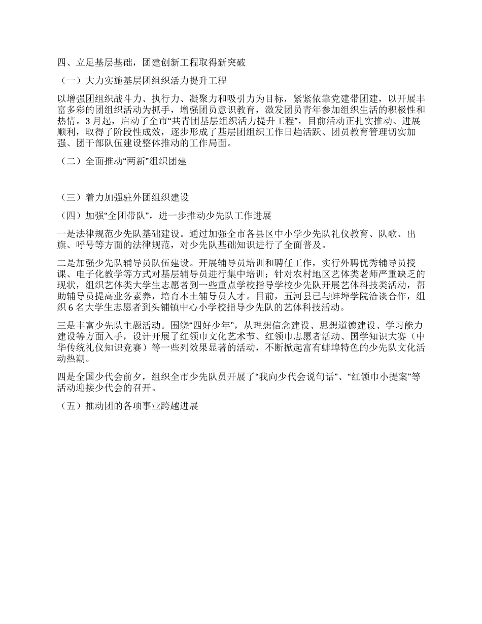2024年市团委上半年工作总结_第3页