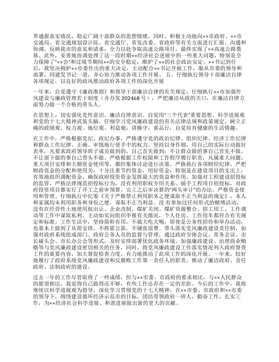 2024年市长述职述廉报告_第3页