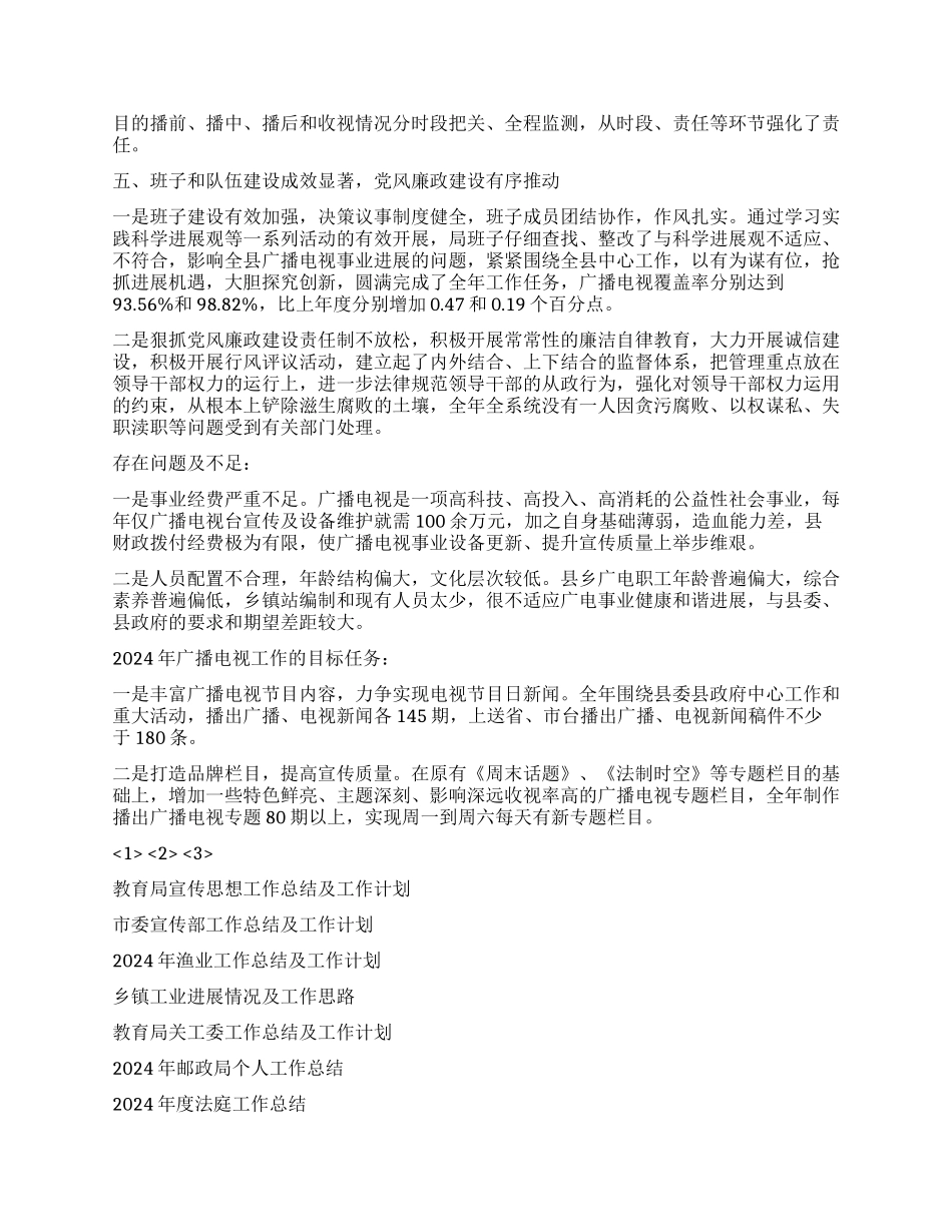 2024年广播电视工作总结_第3页