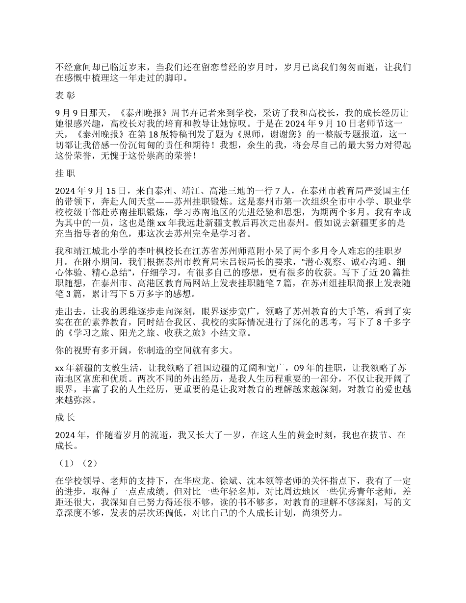 2024年度个人小结及述职报告_第1页