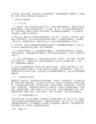 2024年度乡政府半年工作总结