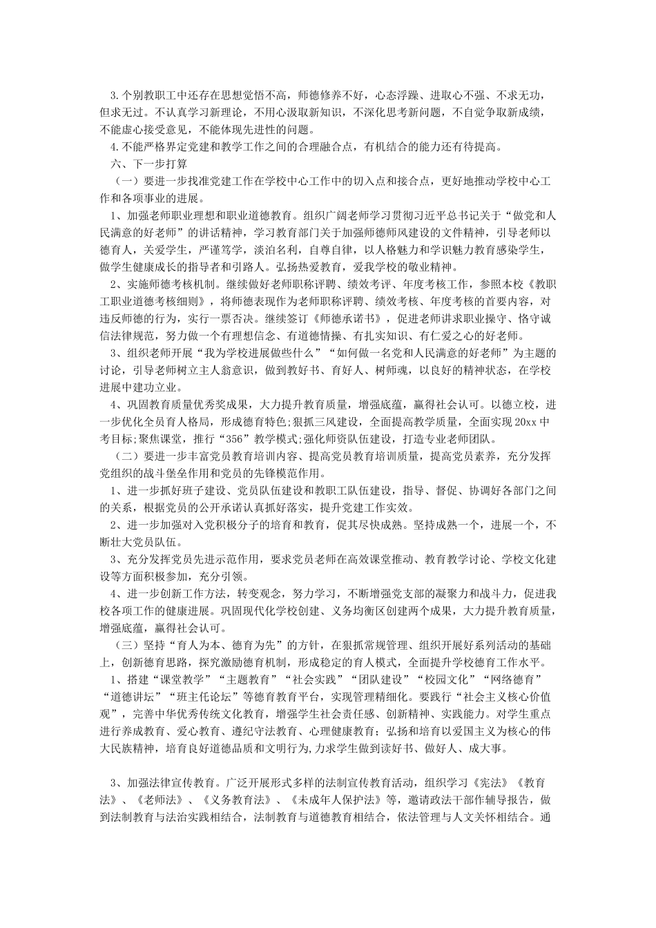 2024年度党支部书记抓党建工作述职报告工作总结_第3页