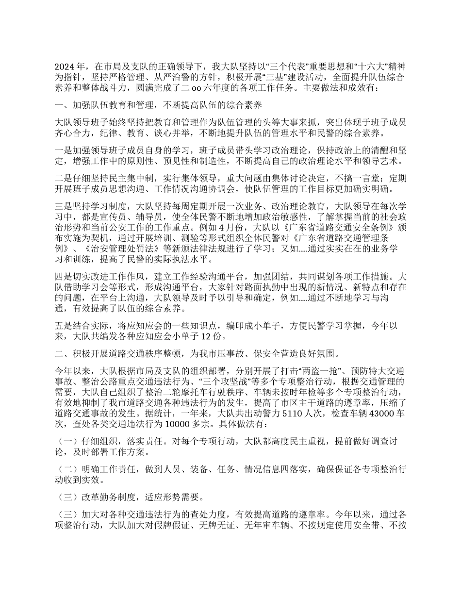 2024年度公安工作总结_第1页