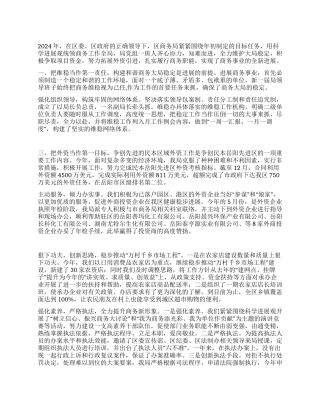 2024年度商务局工作总结