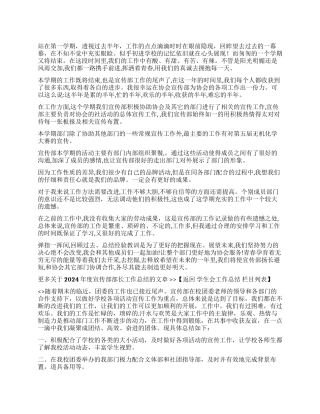 2024年度宣传部部长工作总结