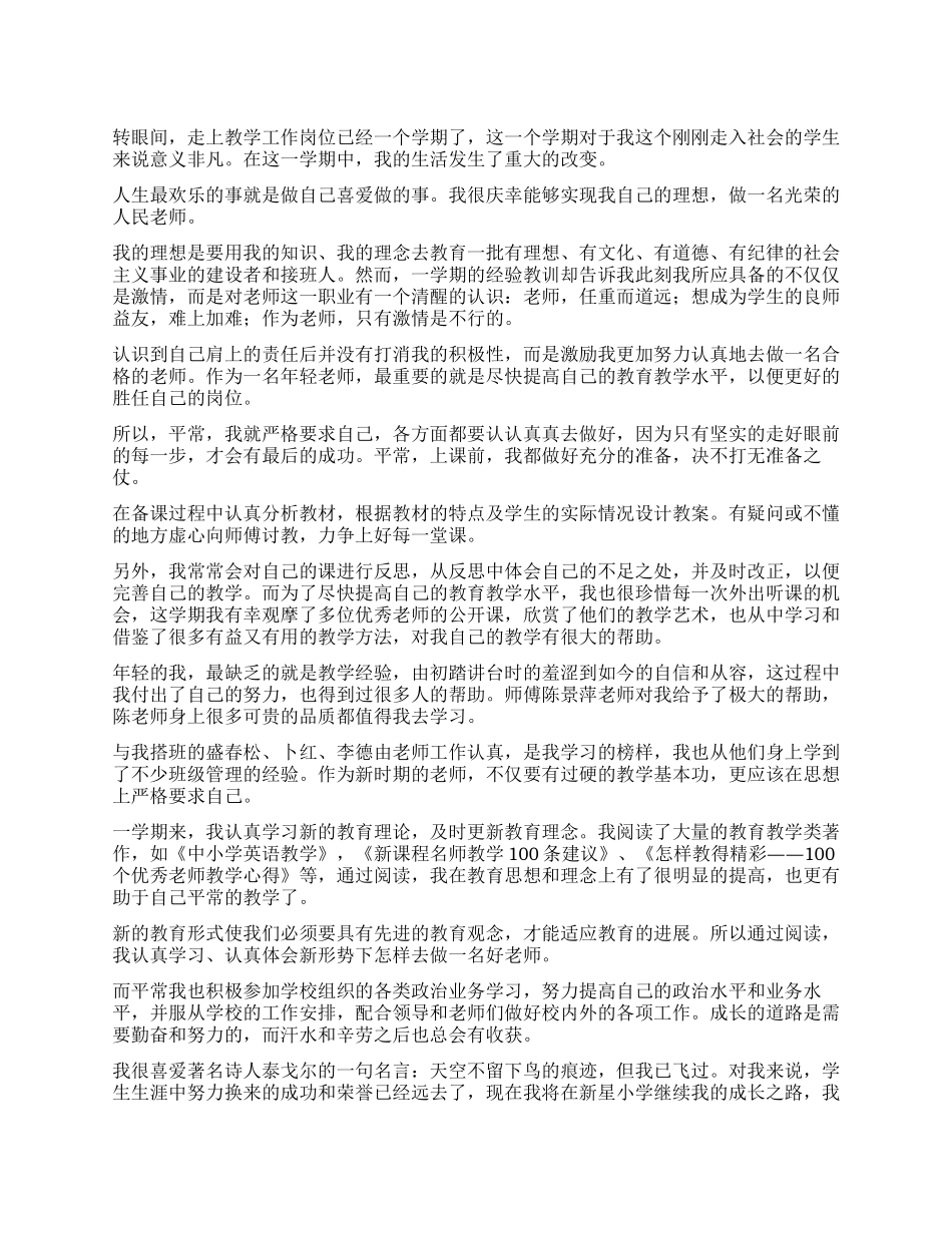 2024年度小学教师个人总结_第1页