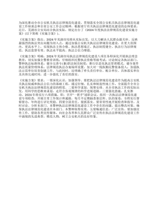 2024年度执法规范化建设实施方案