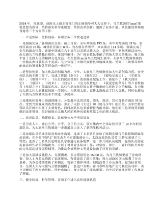 2024年度文艺工作总结