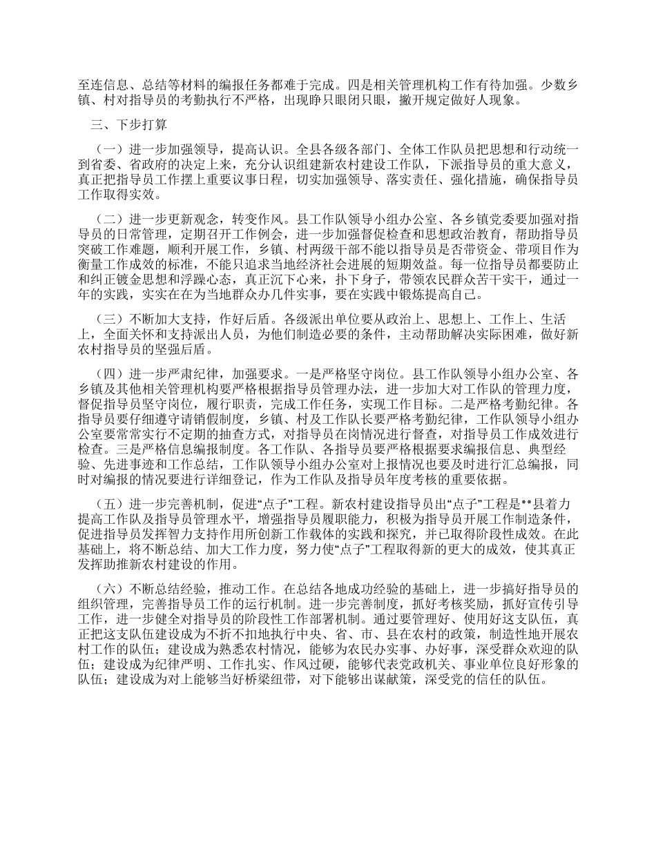 2024年度新农村建设指导员工作队办公室工作总结_第3页