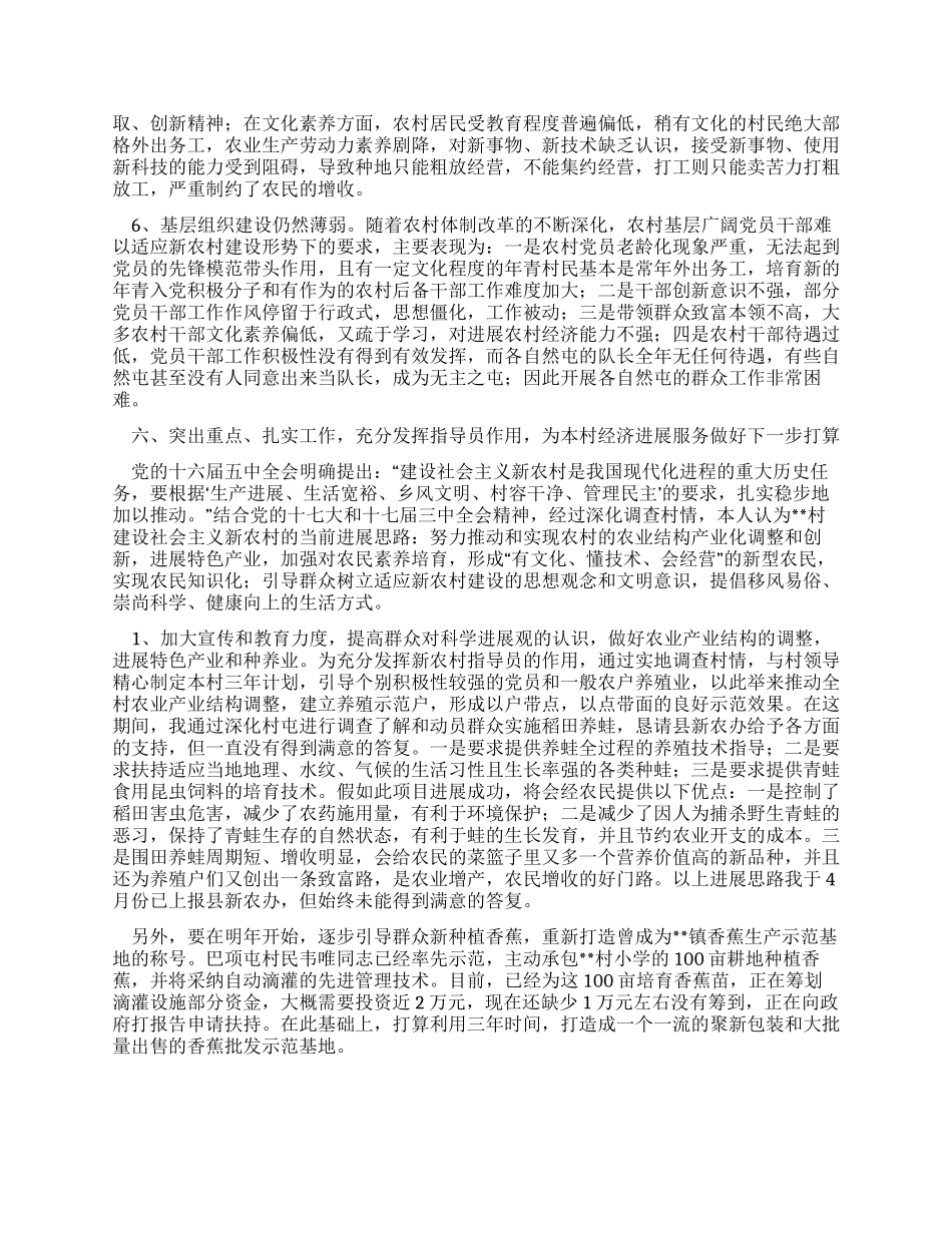 2024年度新农村指导员工作总结_第3页