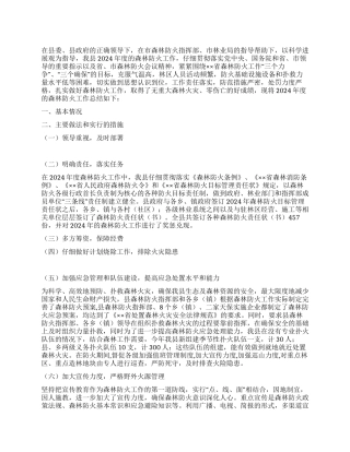 2024年度森林防火工作总结