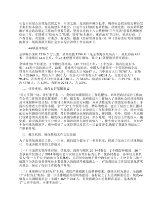 2024年度镇社会治安综合治理工作总结