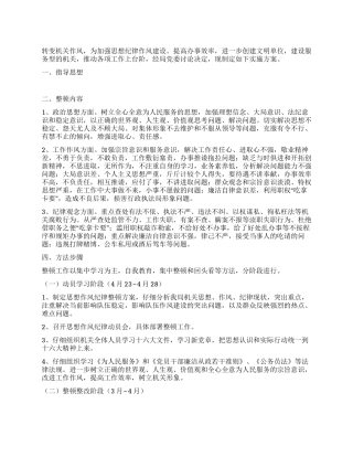 2024年思想纪律整治方案