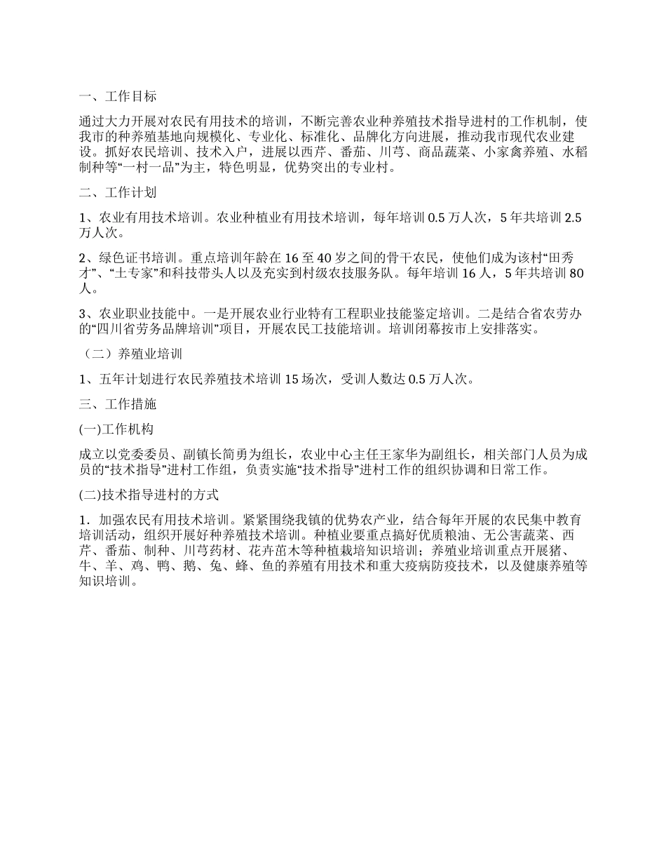 2024年技术指导进村实施方案_第1页