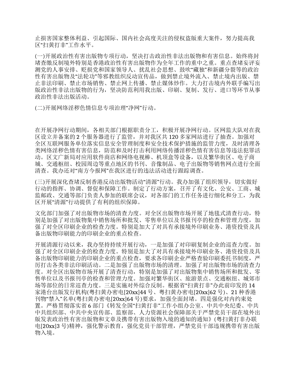 2024年政府扫黄打非工作总结_第2页