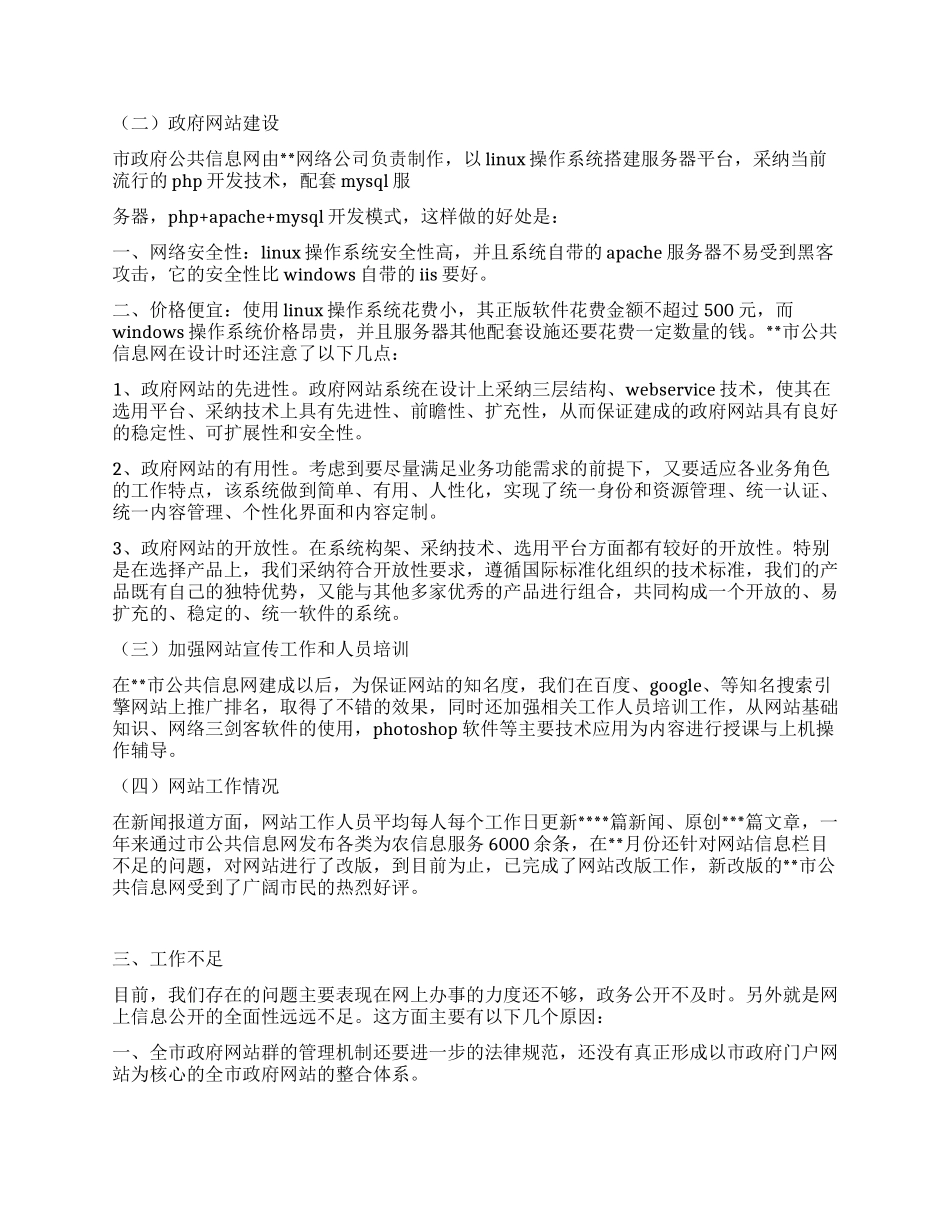 2024年政府网站建设工作总结范文_第2页
