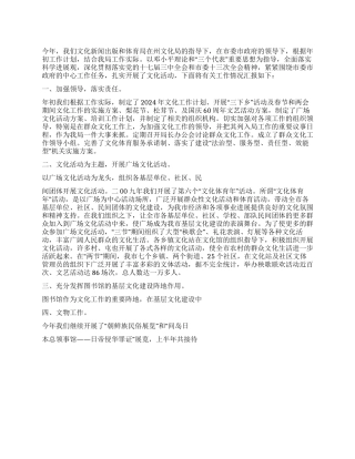 2024年文化新闻出版和人体育局工作总结