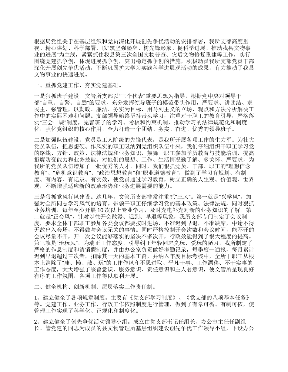2024年文管所创先争优典型事迹_第1页