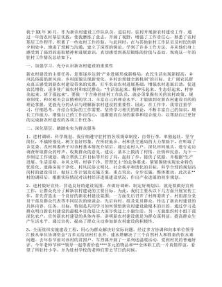 2024年新农村建设人员工作总结