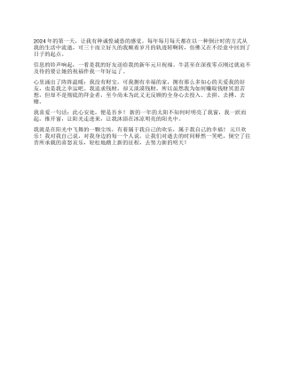 2024年新年感想作文