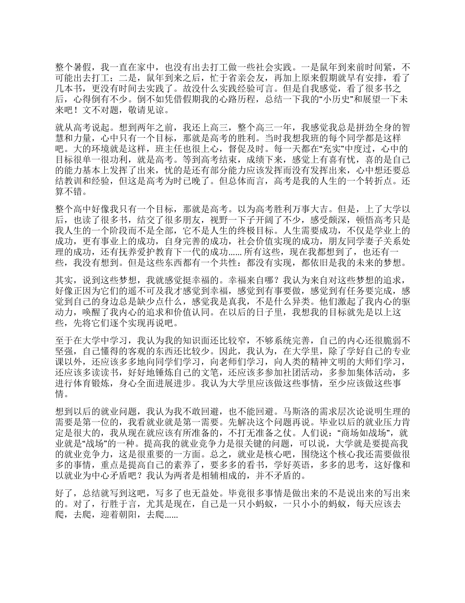 2024年暑假大学生社会实践总结_第1页