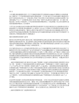 2024年暑假社会实践报告论文