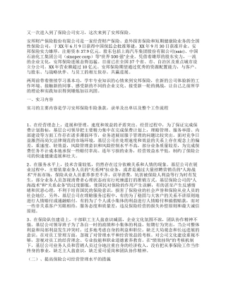 2024年暑期安邦财产保险实习总结报告
