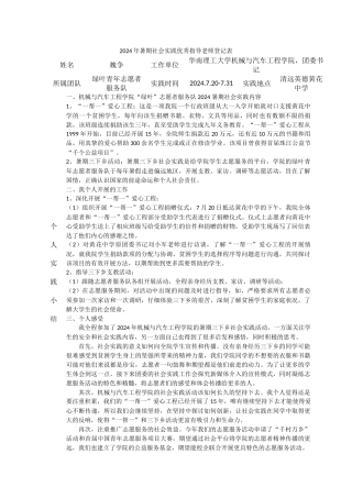 2024年暑期社会实践优秀指导老师登记表-机汽-魏争