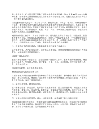 2024年月党支部书记个人工作计划