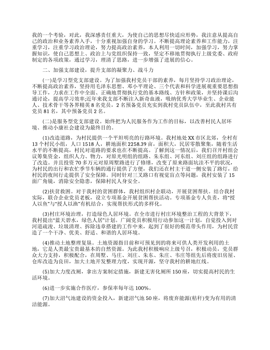 2024年村党支部述职报告范文_第3页