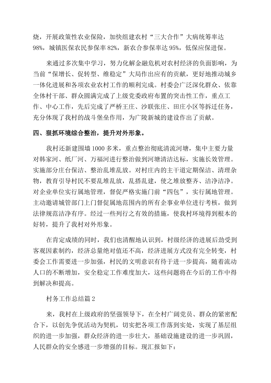 2024年村务工作总结_第3页