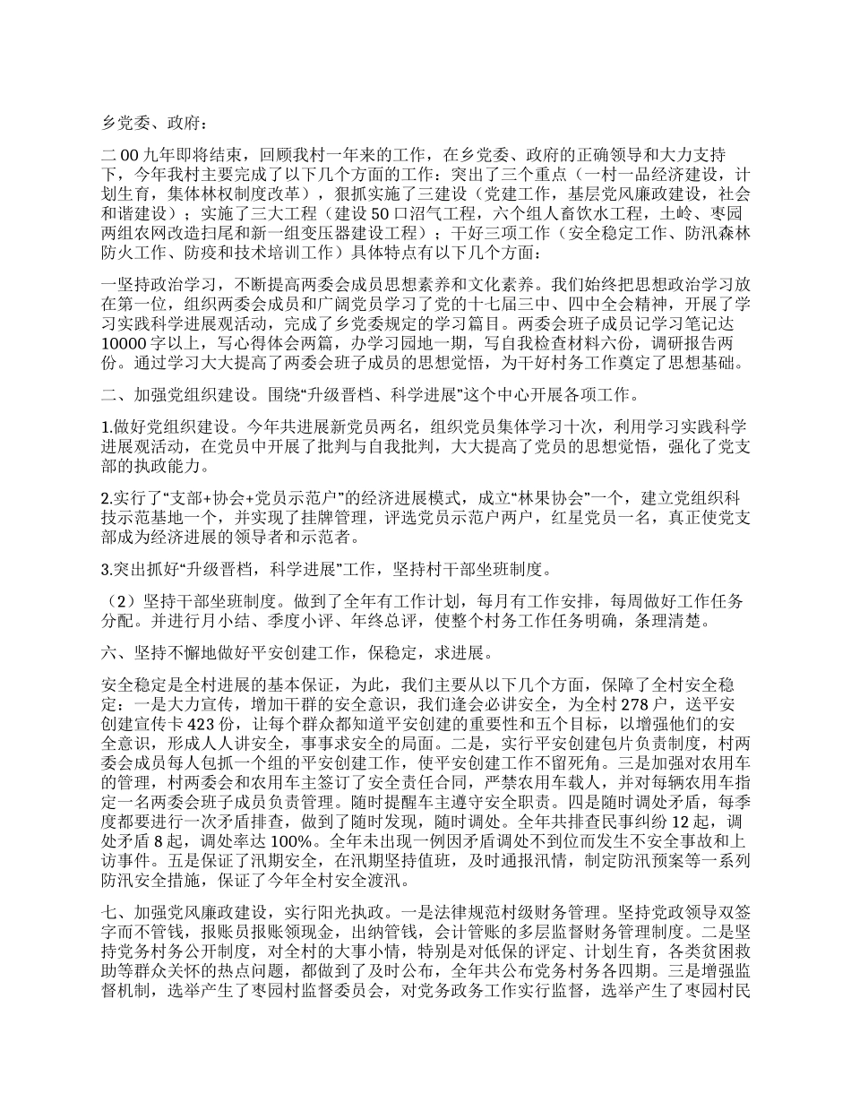 2024年村委工作总结_第1页