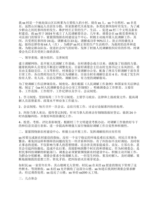 2024年村镇人民调解工作总结
