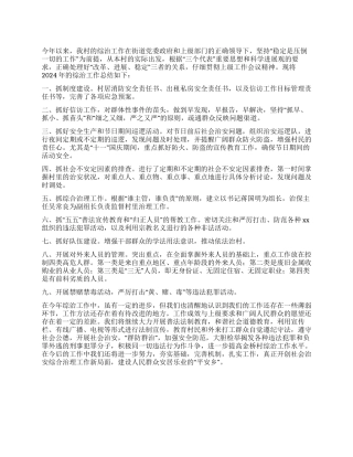 2024年村综合治理工作总结