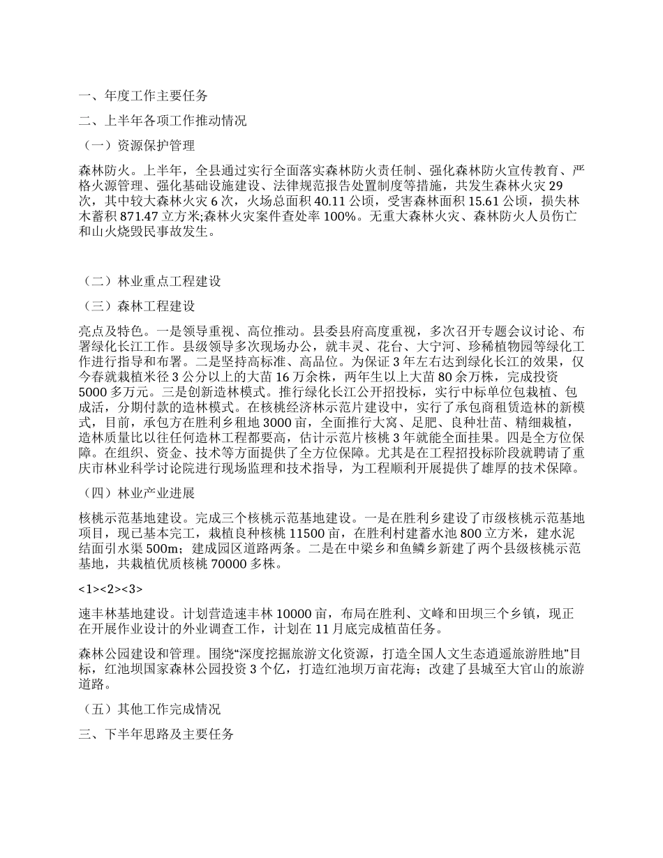 2024年林业局工作总结_第1页