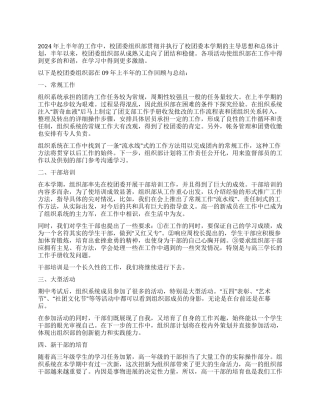 2024年校团委组织部工作总结