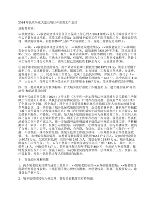 2024年民政局重大建设项目和重要工作总结