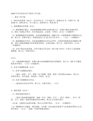 2024年气象局工作目标