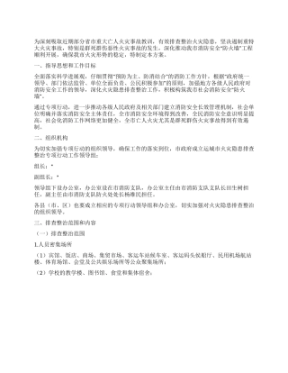 2024年火灾隐患整治实施方案