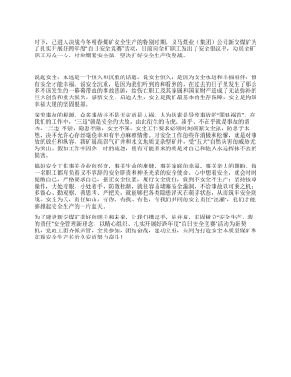 2024年煤矿百日安全决心书