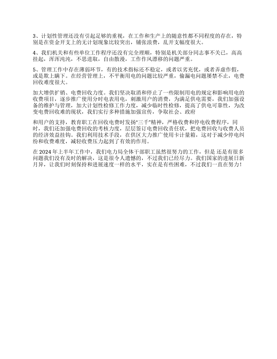 2024年电力系统上半年工作总结_第2页