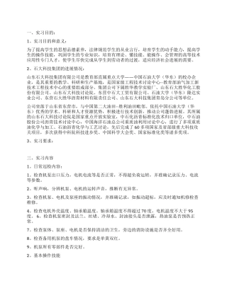 2024年石油公司总结实习报告