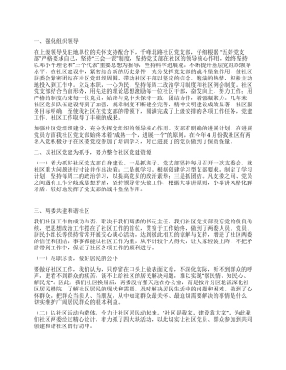 2024年社区党支部工作总结