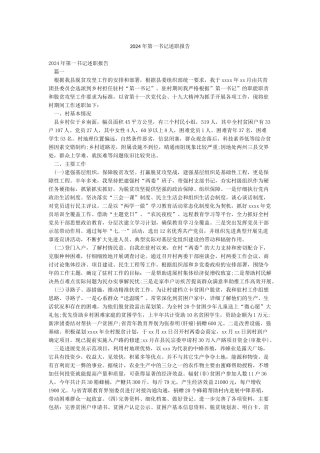 2024年第一书记述职报告