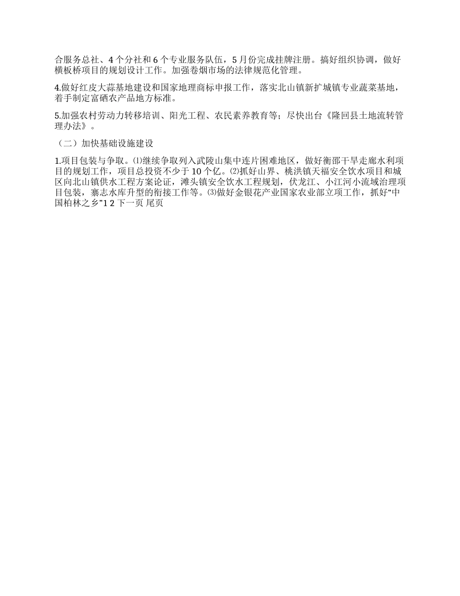 2024年第一季度某县农办工作总结与第二季度工作计划_第2页