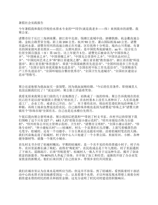 2024年精选暑假社会实践报告范文