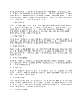 2024年统计局工作心得体会