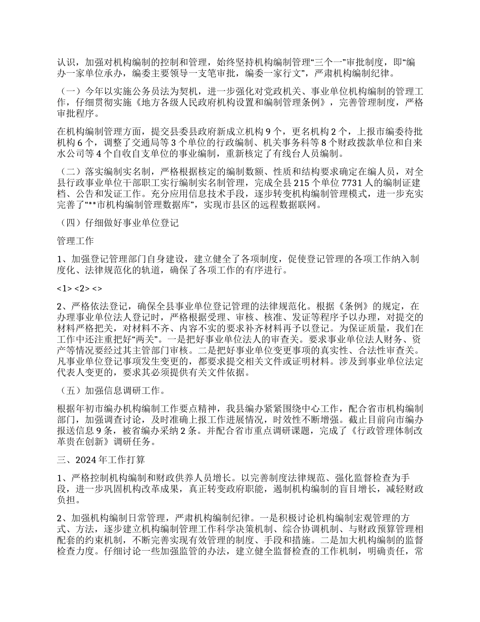 2024年编办工作总结_第2页