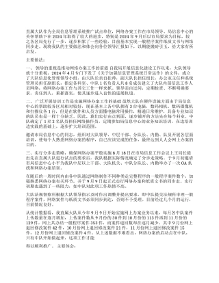 2024年网络办案工作情况汇报